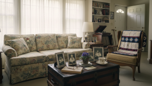 Ett dödsbo med personliga tillhörigheter som väntar på bouppteckning