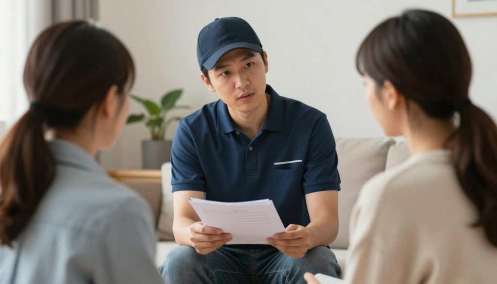 Konsultation om extremstädning dödsbo mellan personal och kund