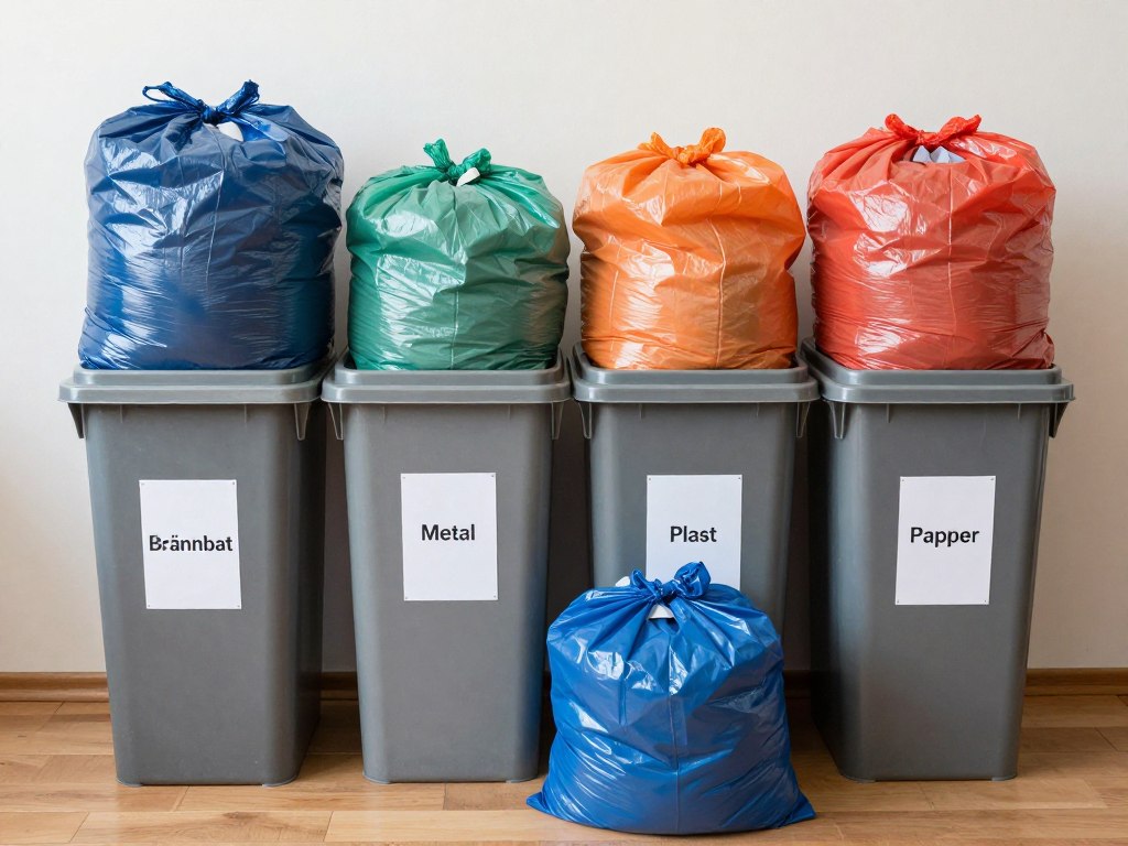 Korrekt sortering av avfall vid röjning och sanering av lägenhet