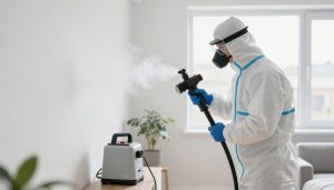 Professionell luktsanering av rum med specialutrustning
