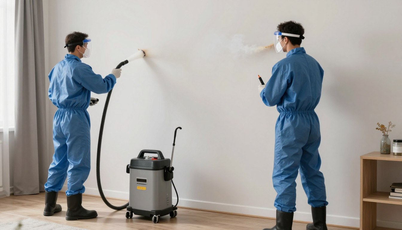 Professionell sanering efter rökning i lägenhet med specialutrustning