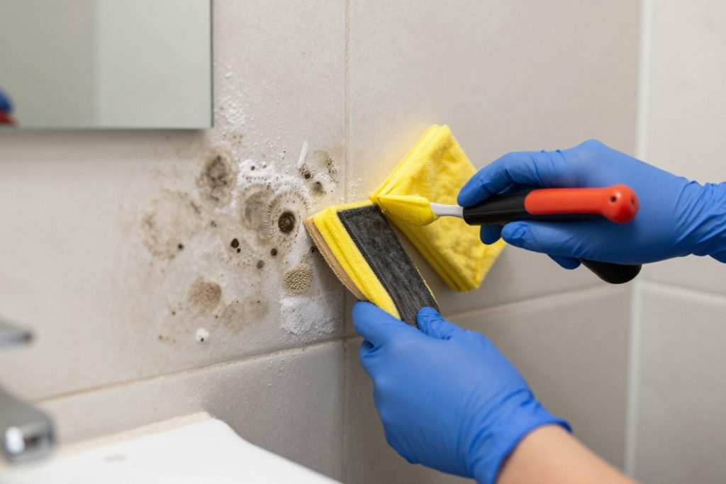 Sanering av kraftigt nedsmutsat badrum med mögel