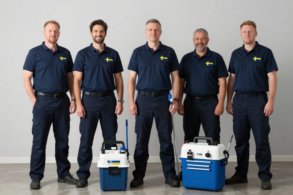 Vårt team av luktsaneringsexperter redo att hjälpa dig